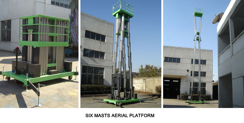 GTWY aluminium aerial platform multi-masts